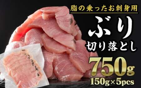 3ヶ月以内にお届け ブリ切り落し 750gセット（150g × 5パック）ブリ刺身 ブリ丼 生食用ブリ 小分け ブランド ぶり 鰤 ブリ ぶりしゃぶ しゃぶしゃぶ 魚 切り身 真空 高級 贈答 刺身 お刺身 刺し身 魚介類 海鮮 冷凍 OB-32