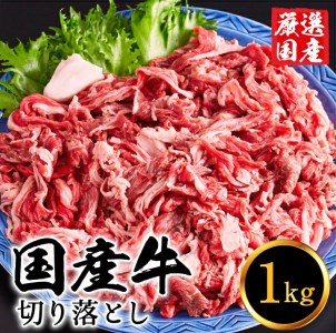 いちかわ精肉店「国産牛切り落とし」1kg 010AA08N./堀田畜産 いちかわ精肉店 赤身 ヘルシー 牛肉 国産 bbq バーベキュー 焼肉 アウトドア キャンプ