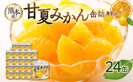 甘夏みかん 缶詰 24缶入り（身割れ） 007-012