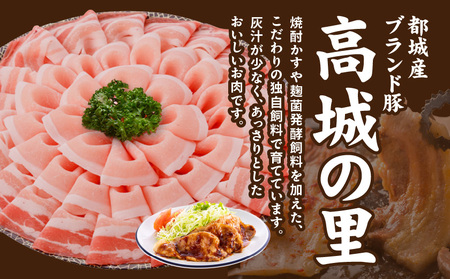 「高城の里」わくわく4.1kgセット(真空)_22-8401-s_(都城市)都城産豚 高城の里 しゃぶしゃぶ バラ 焼肉 切り落とし 肩ローススライス ロース とんかつ 豚肉 豚肉 豚肉 豚肉 豚肉